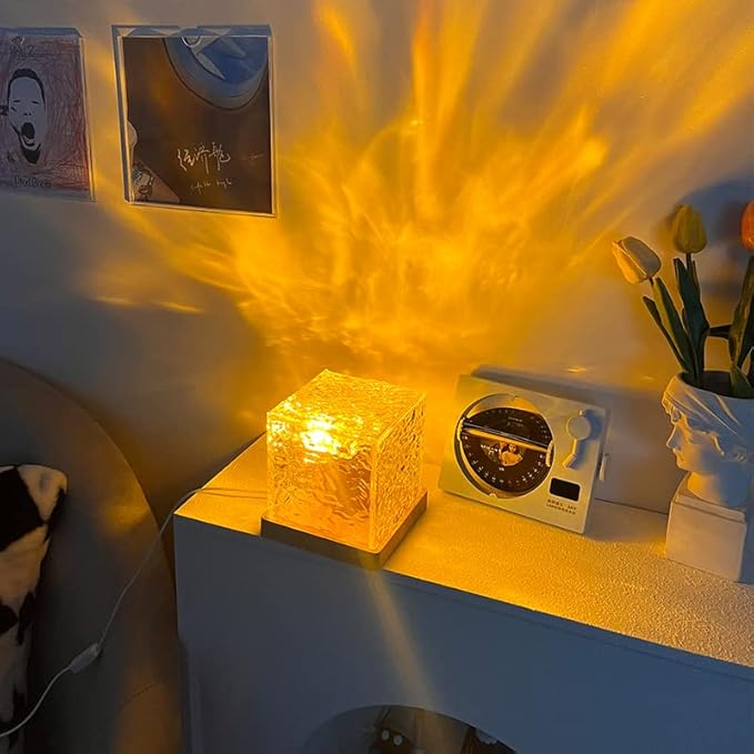 Wave Lamp, Wave Light Cube, Aurora Glow Lamp Crystal LED Night Light