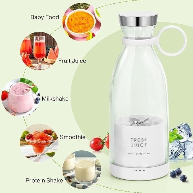 Portable Mini Juice Blender — USB Rechargeable Bottle-Style Smoothie Maker
