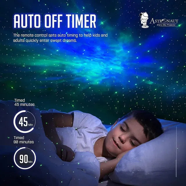 🌌 Astronaut Galaxy Projector — 360° Magnetic Head LED Night Star & Nebula Lamp