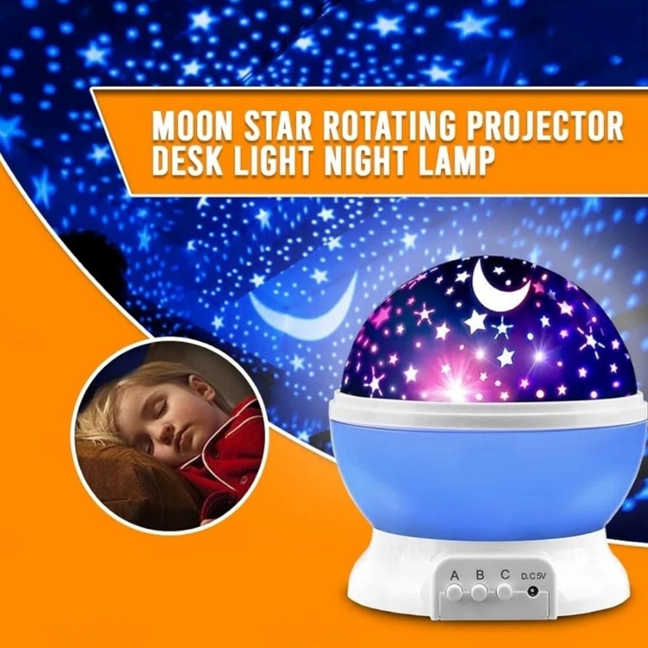 3D Moon & Star Night Lamp — Touch-Control LED Celestial Bedroom Decor