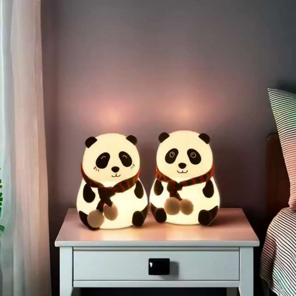 Cute Panda Night Light — Soft Silicone Touch Lamp for Kid's Rooms