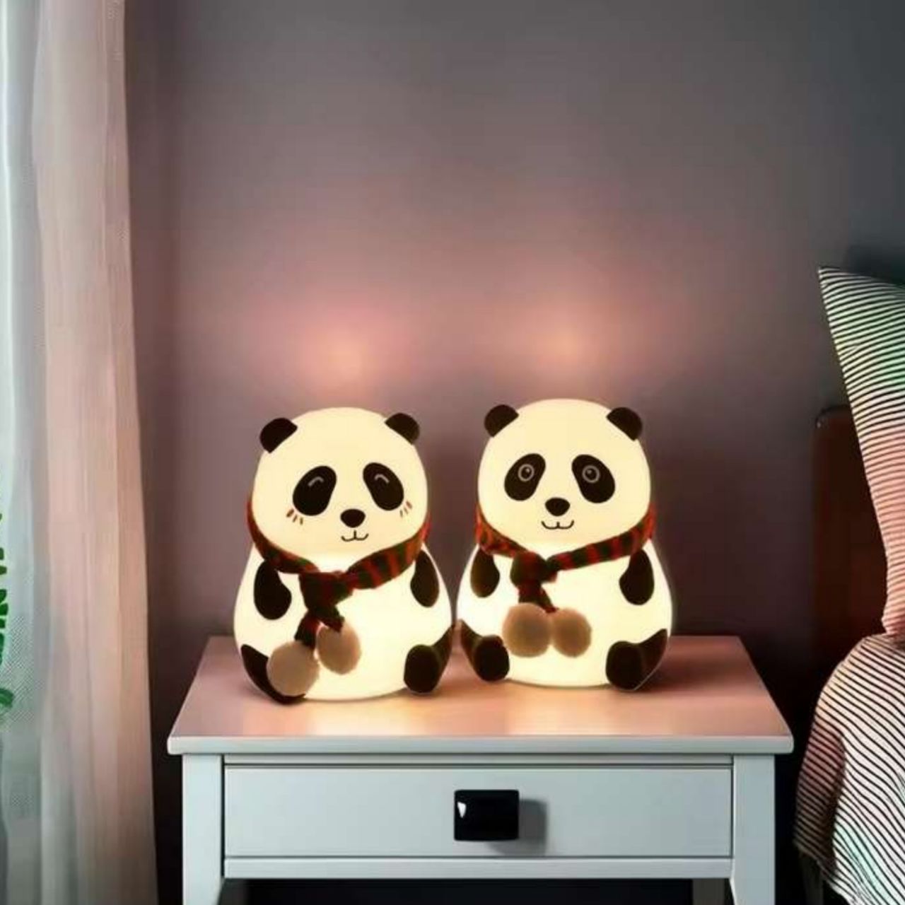 Cute Panda Night Light — Soft Silicone Touch Lamp for Kid's Rooms
