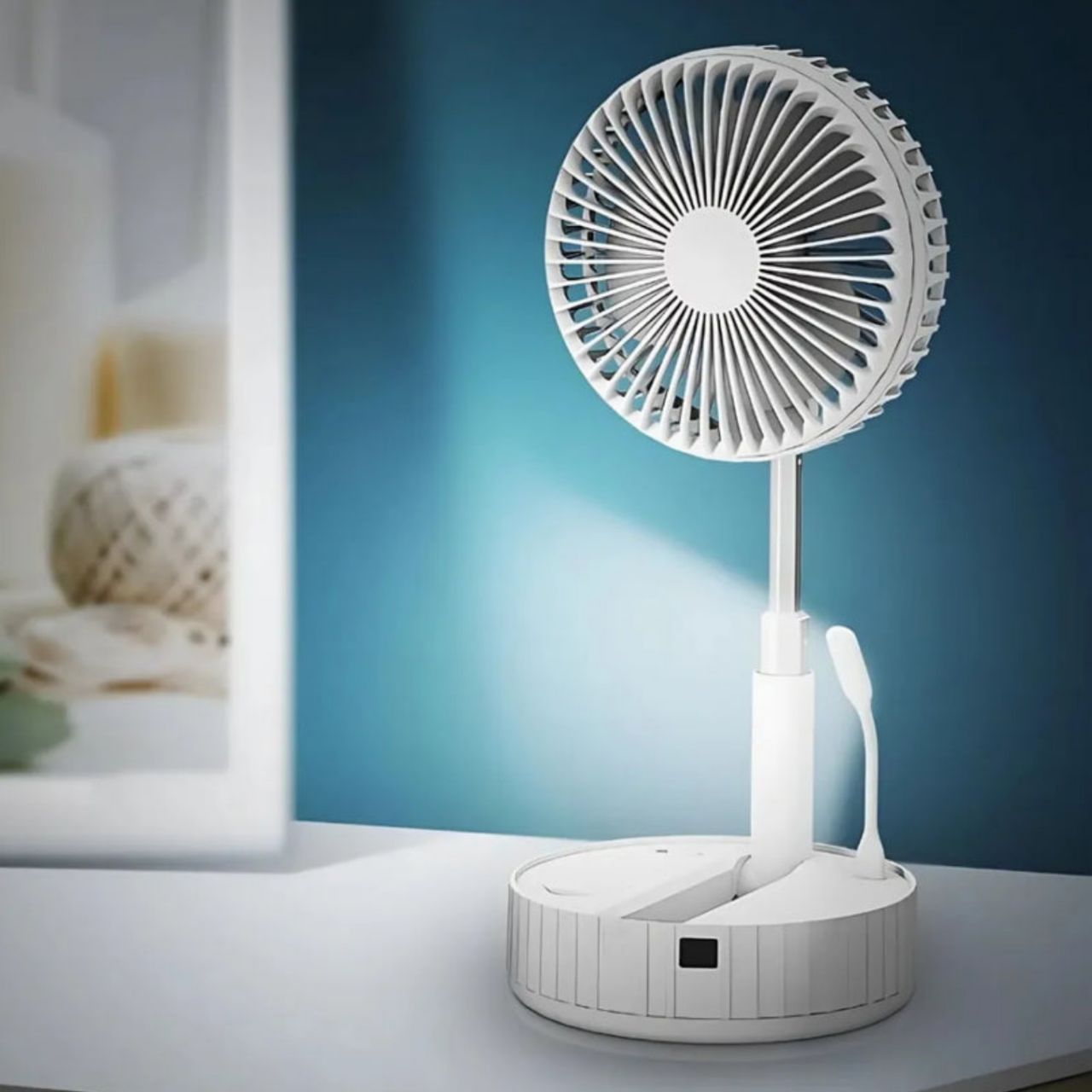 Powerful Rechargeable Table Fan — Portable Desk Fan with Quiet Motor & Multiple Speeds