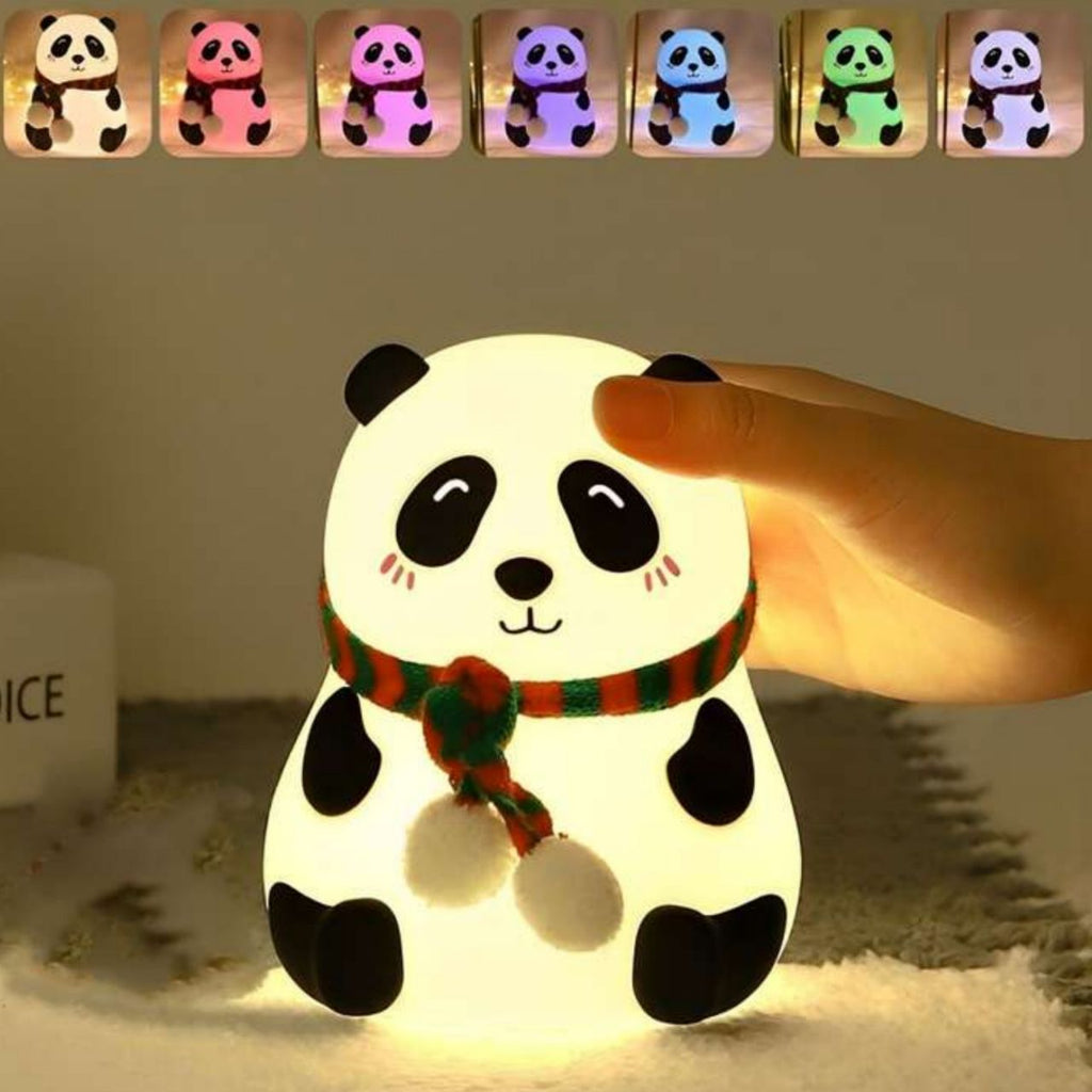 Cute Panda Night Light — Soft Silicone Touch Lamp for Kid's Rooms