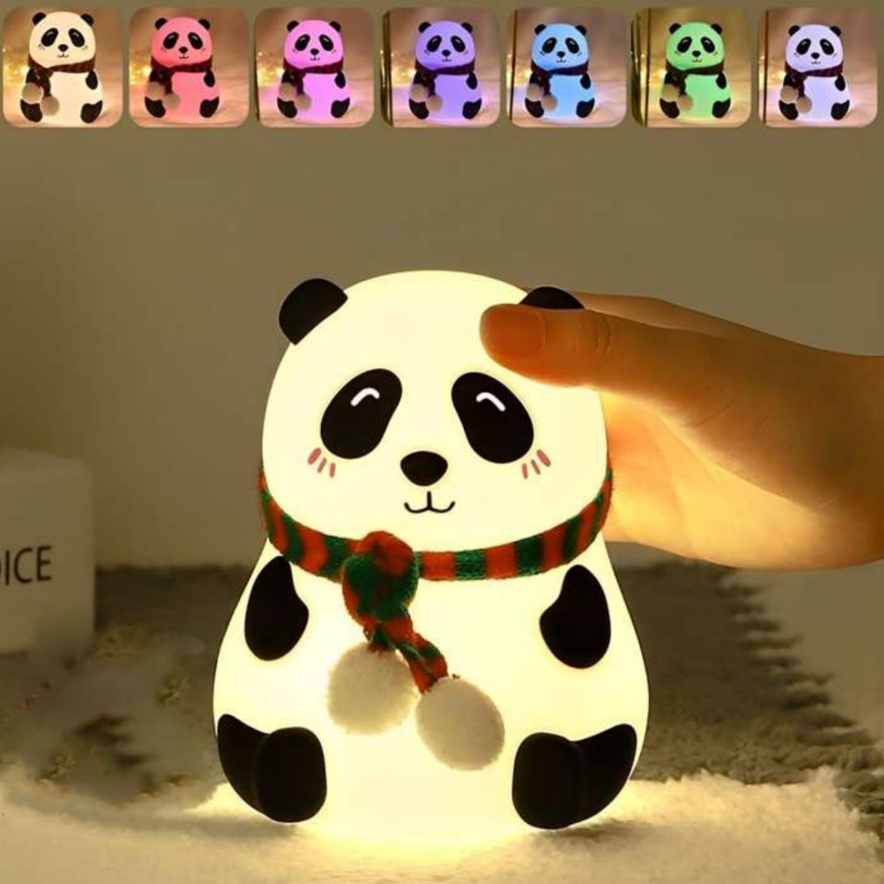 Cute Panda Night Light — Soft Silicone Touch Lamp for Kid's Rooms