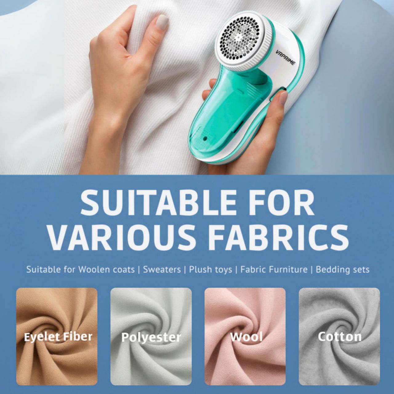 Nova Battery-Operated Lint Remover & Fabric Shaver — Restore Clothes & Upholstery