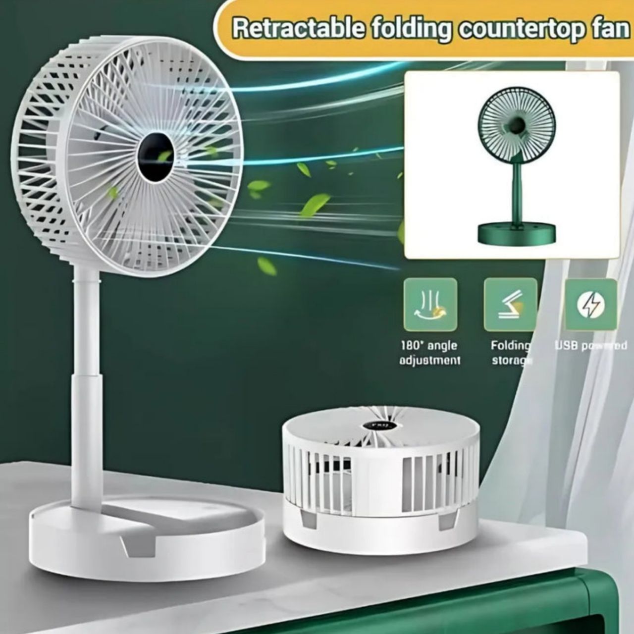 Powerful Rechargeable Table Fan — Portable Desk Fan with Quiet Motor & Multiple Speeds