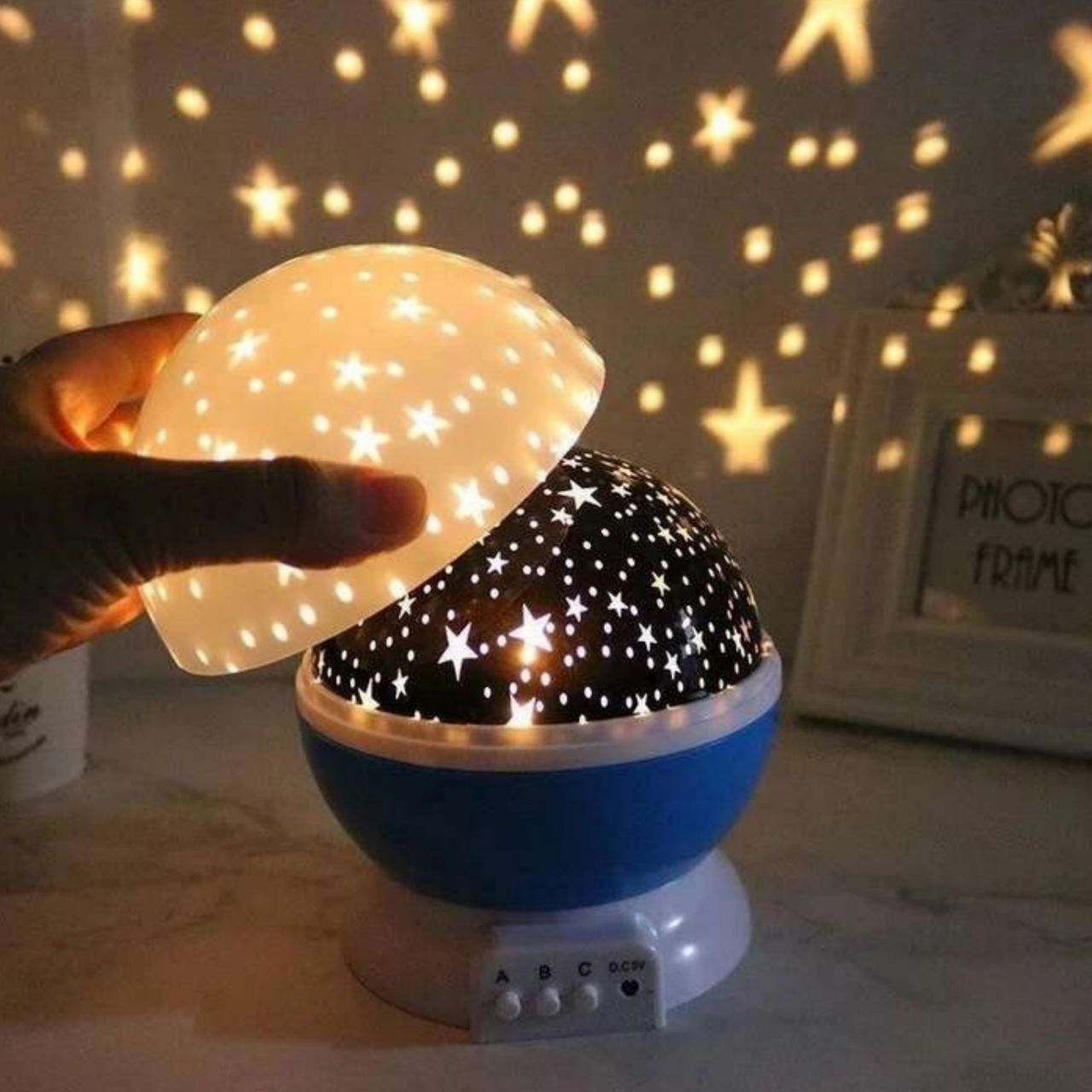 3D Moon & Star Night Lamp — Touch-Control LED Celestial Bedroom Decor
