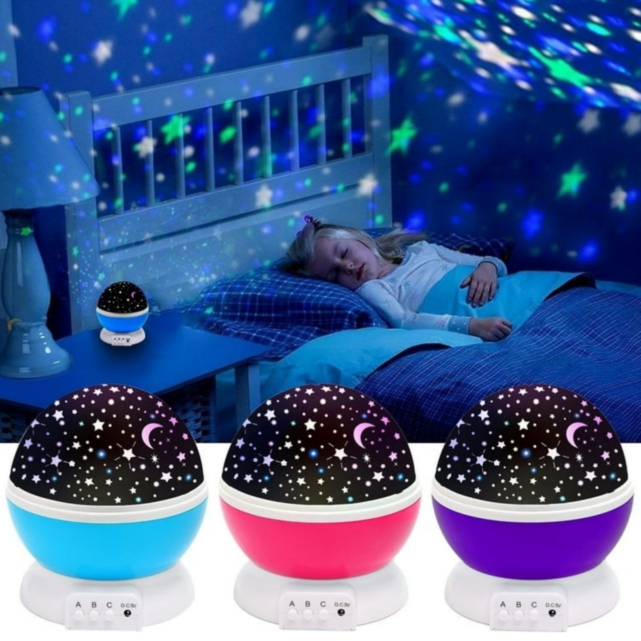 3D Moon & Star Night Lamp — Touch-Control LED Celestial Bedroom Decor