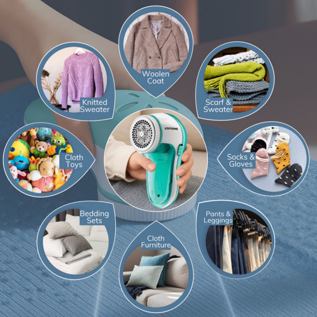 Nova Battery-Operated Lint Remover & Fabric Shaver — Restore Clothes & Upholstery