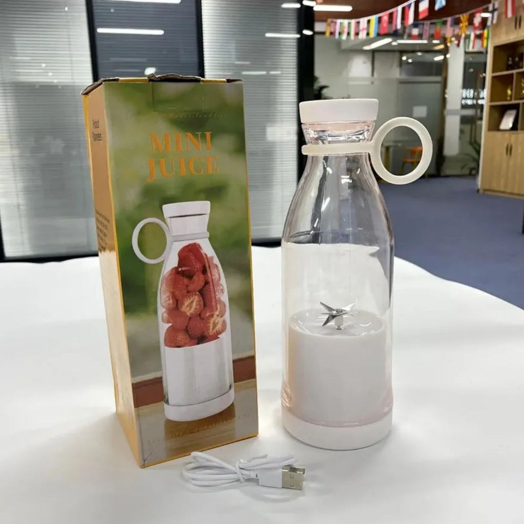 Portable Mini Juice Blender — USB Rechargeable Bottle-Style Smoothie Maker