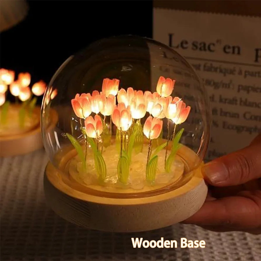 Round Tulip Light — Multicolor Touch-Control Night & Table Lamp