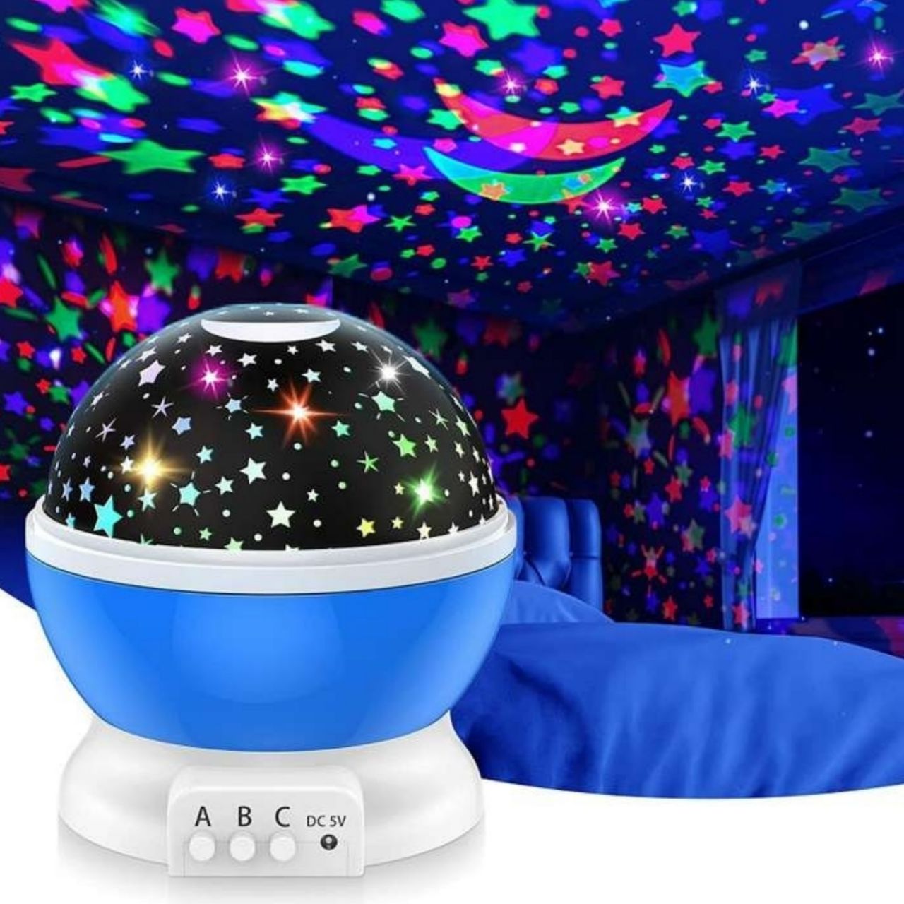 3D Moon & Star Night Lamp — Touch-Control LED Celestial Bedroom Decor