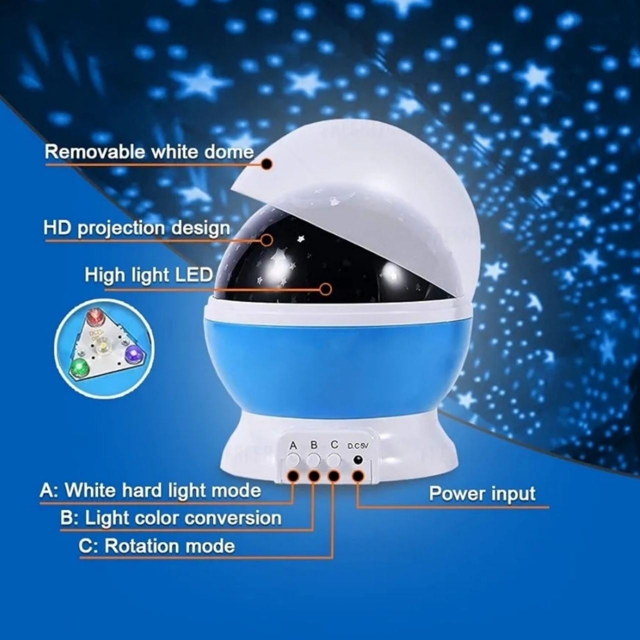 3D Moon & Star Night Lamp — Touch-Control LED Celestial Bedroom Decor
