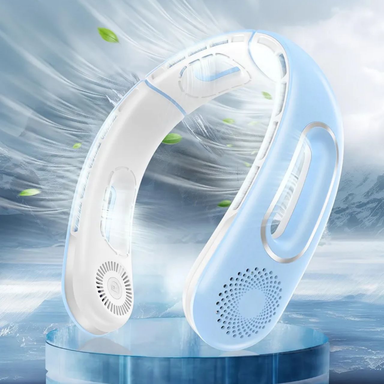 Portable Bladeless Neck Fan — Rechargeable Hands-Free Cooling for Travel & Workouts