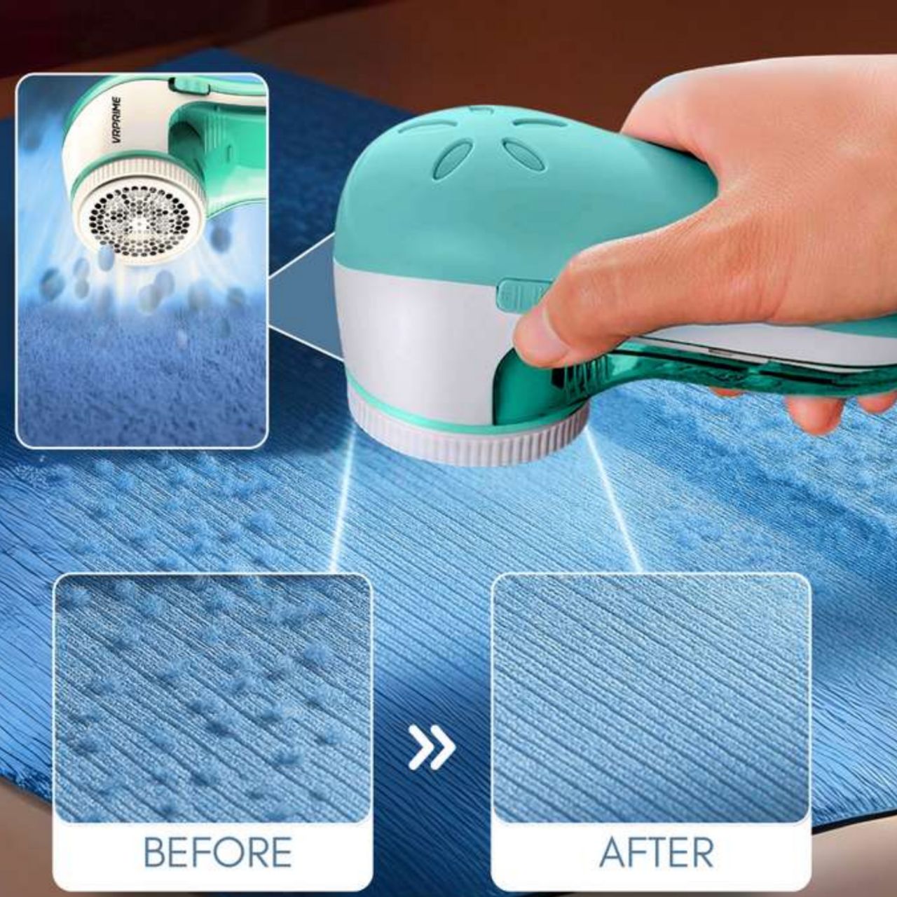 Nova Battery-Operated Lint Remover & Fabric Shaver — Restore Clothes & Upholstery